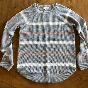 Gray Striped Sweater